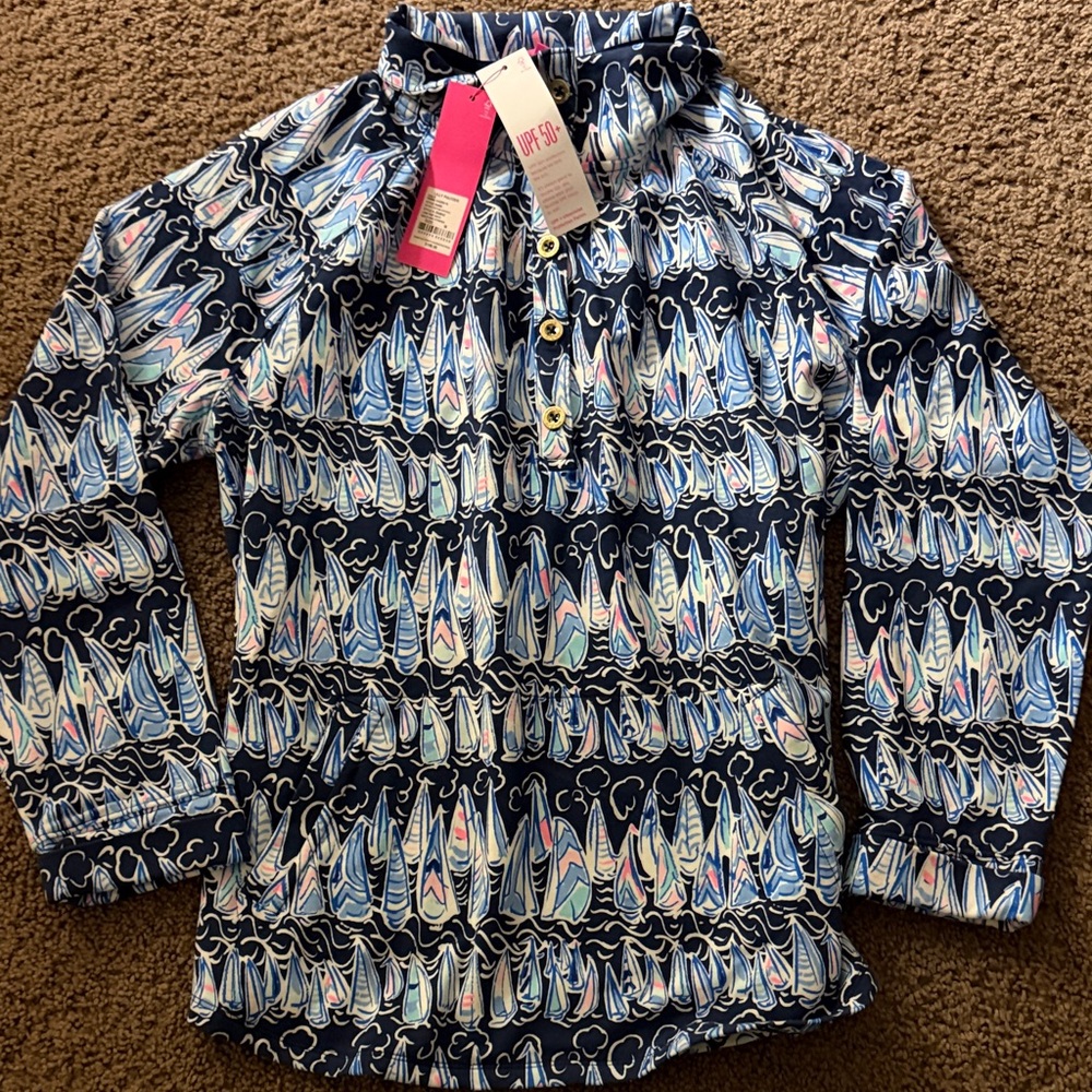 Lilly Pulitzer low tide navy sails and stripes